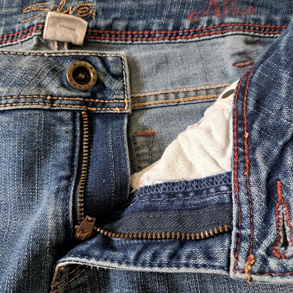 Silver Jeans Aiko Crop Women's 30 Blue Denim Capri Pants Mid Wash - Picture 12 of 13